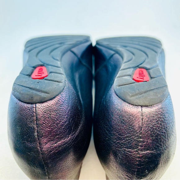 Wolky Black w/Red Metallic Shimmer Valentine Ballernina Wedges, size 40 US 9 - Picture 11 of 11